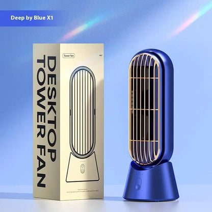 Compact Rechargeable Table Fan for Home Office and Outdoor Use Portable Desk Cooling Solution by null