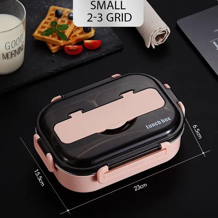Dielectric Insulated Lunch Box With Multi Layer Compartments Portable Leak Proof Silicone Seal And Heat Retention by null