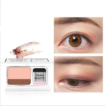 Double Color Eyeshadow Palette With Double Layer Design Waterproof Shimmer Pigment Cosmetics by null