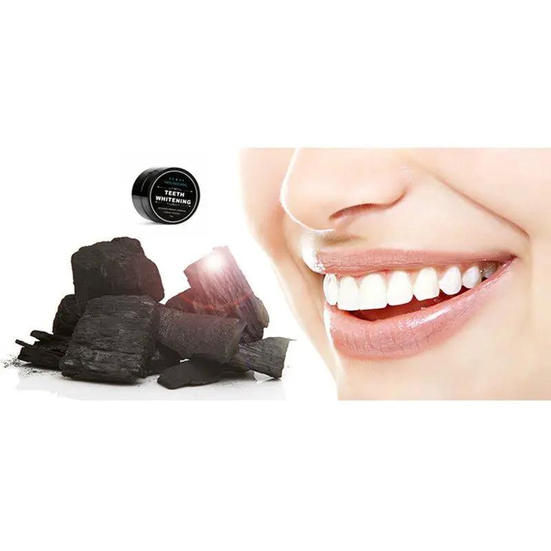 Activated Coconut Charcoal Teeth Whitening Powder For Oral Hygiene And Healthy Gums by null