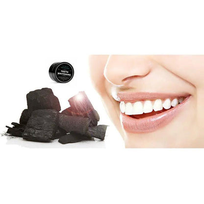 Activated Coconut Charcoal Teeth Whitening Powder For Oral Hygiene And Healthy Gums by null