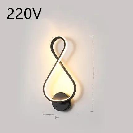 Nordic LED Wall Lamp for Bedroom and Bedside Minimalist Design Modern Energy Efficient Lighting Fixture by null
