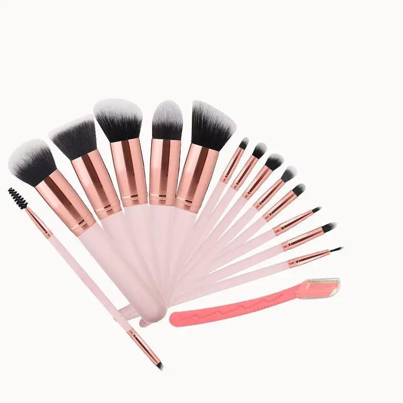 Portable 16-Piece Makeup Brush Set for Beginners by null