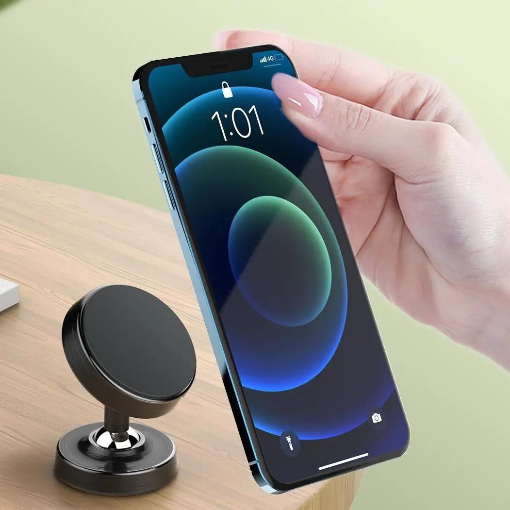 Black Car Magnetic Phone Holder Dashboard Mount MG08 Magnetic Suction Type Installation by null