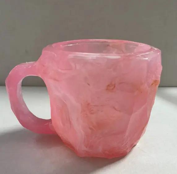 400ml Resin Mineral Crystal Coffee Mugs With Handles Elegant Fake Mineral Crystal Cup For Workplace Home Decor Christmas Gift Kitchen Gadgets by Zeny Home & Beauty