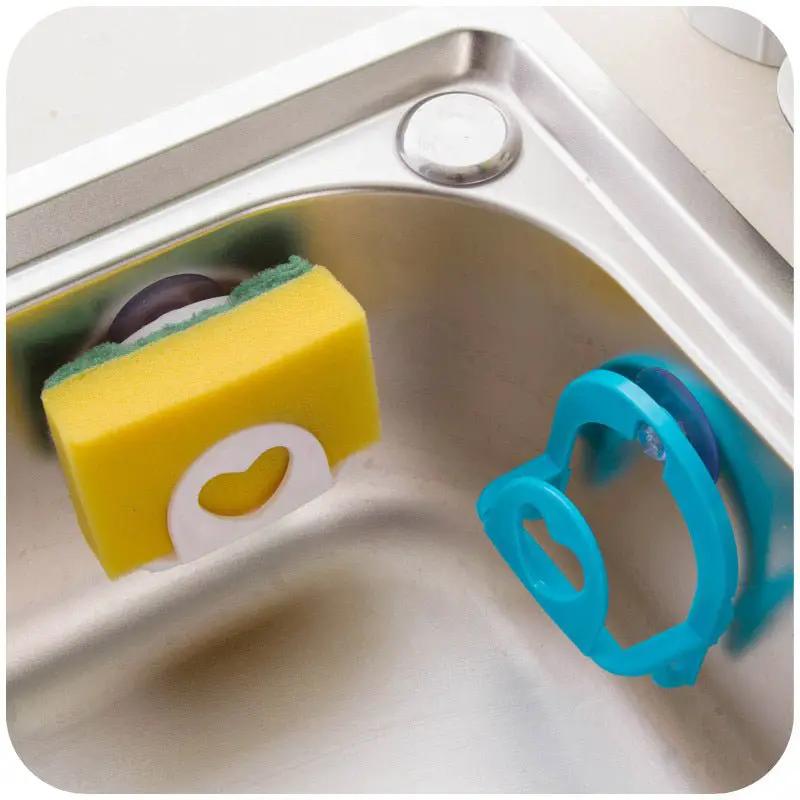 Plastic Hook Sponge Storage Rack With Strong Suction For Bathroom Toilet Office Use by null