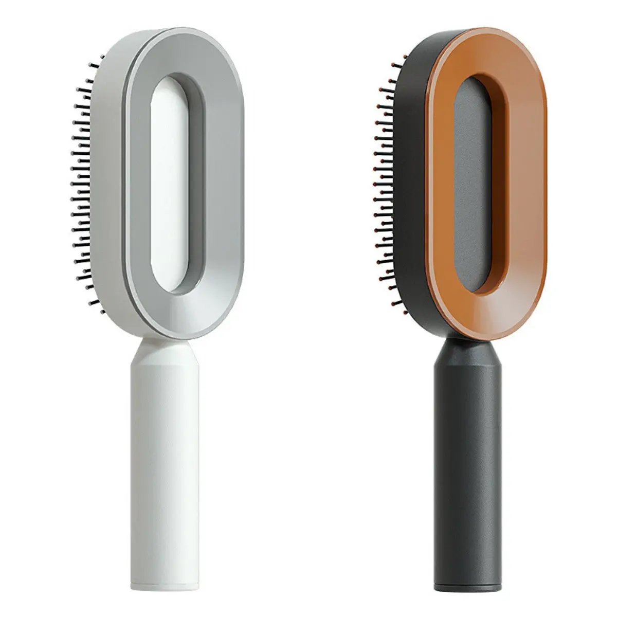 Self Cleaning Hair Brush For Women One-key Cleaning Hair Loss Airbag Massage Scalp Comb Anti-Static Hairbrush by null