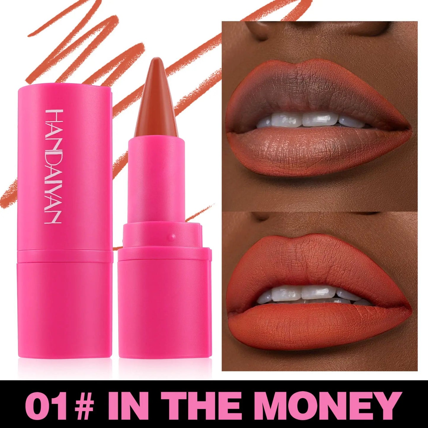 Matte Lipstick And Lip Liner 2 In 1 Duo Set With 8 Shade Collection For Long Lasting Defined Lips by null