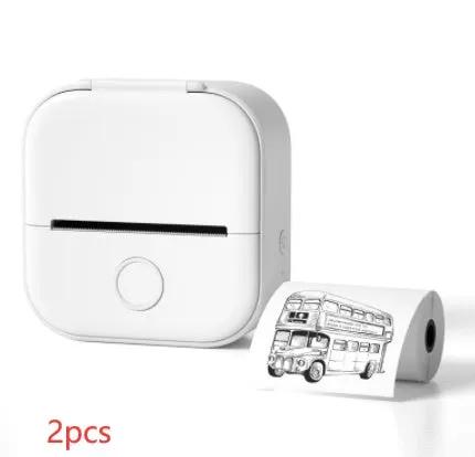 Portable Mini Thermal Label Printer Home Photo Printer Student Wrong Question Printer Bluetooth-compatible Mini Label Printer Price Tag by null