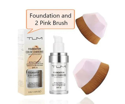Color Changing Liquid Foundation Concealer SPF 50 Portable Natural Shade Makeup BB by null