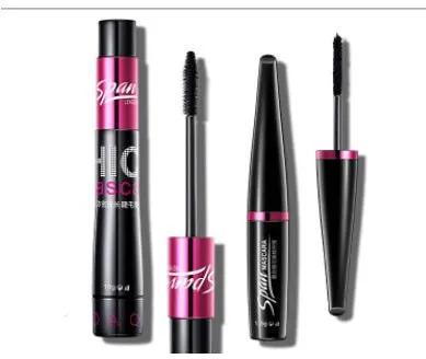 Silk Grafted Fiber Mascara Set Double Tube Waterproof Thickening Lengthening Smudge Proof No Clump Long Lasting Makeup by null