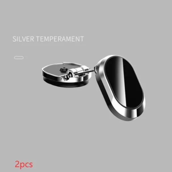Folding Magnetic Metal Car Phone Holder With Adjustable Arms For Dashboard And Windshield by null
