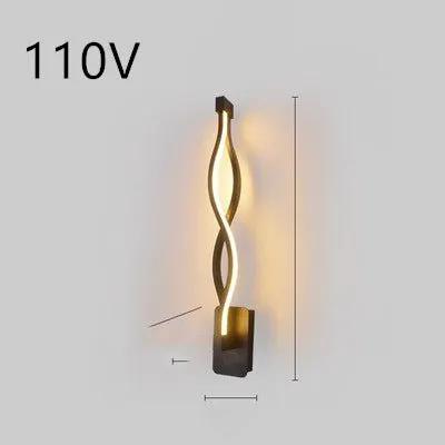 Nordic LED Wall Lamp for Bedroom and Bedside Minimalist Design Modern Energy Efficient Lighting Fixture by null