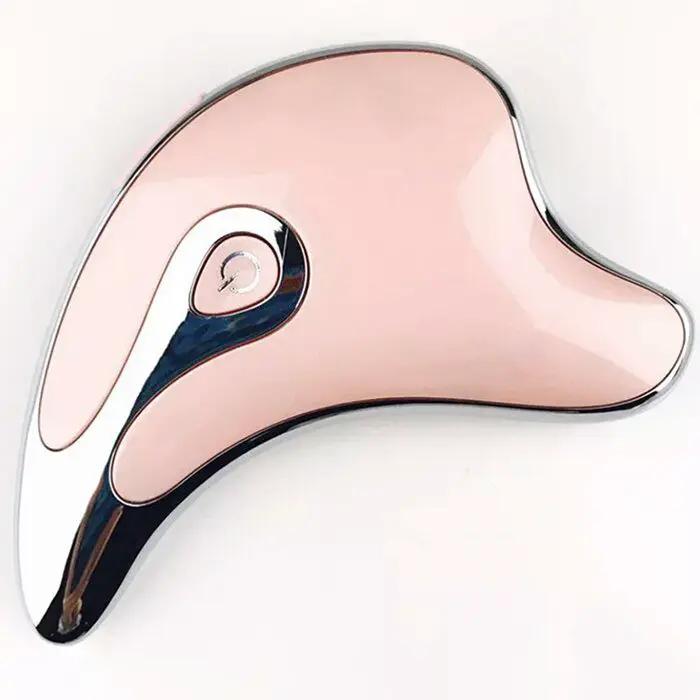 Electric Gua Sha Facial Massager With Waterproof LED Light And Microcurrent For Face Lifting And Skin Rejuvenation by null