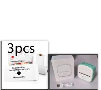 Portable Mini Thermal Label Printer Home Photo Printer Student Wrong Question Printer Bluetooth-compatible Mini Label Printer Price Tag by null