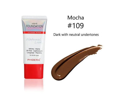 Matte Silky Liquid Foundation For Natural Look With Lightweight Buildable Coverage From Sheer To Full by null