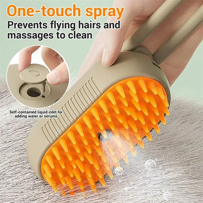 Cat Steam Brush Steamy Dog Brush 3 In 1 Electric Spray Cat Hair Brushes For Massage Pet Grooming Comb Hair Removal Combs Pet Products by null