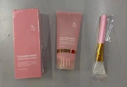 Collagen Night Face Mask With Natural Ingredients For Firming Hydration And Anti Wrinkle Skin Care by null