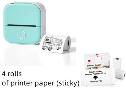 Portable Mini Thermal Label Printer Home Photo Printer Student Wrong Question Printer Bluetooth-compatible Mini Label Printer Price Tag by null