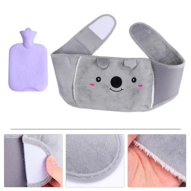 Set Hot Water Bottle Bag With Warm Plush Waist Cover B Elt by Zeny Home & Beauty