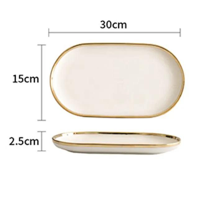 Porcelain Wedding Gifts Set Platinum Bowls And Plates With Gold Trim 4.5 Inch Bowl And 8 Inch Shallow And Deep Dishes by null