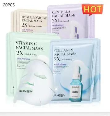 Collagen Face Mask With Hyaluronic Acid Moisturizing Firming Sheet Mask For All Skin Types Care by null