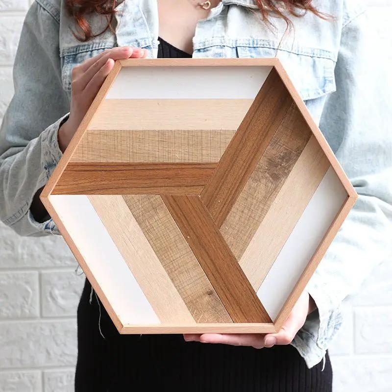 Natural Wood Cake Tray Set With Three Size Options A B C 30x34x4 cm 33.5x22x3 cm 22.5x33.5x7 cm by null