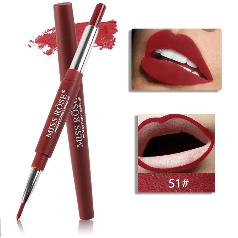 Three In One Lipstick Pen With Lip Liner Dual Ended Tool For Precise Lip Liner And Rich Lip Color by null