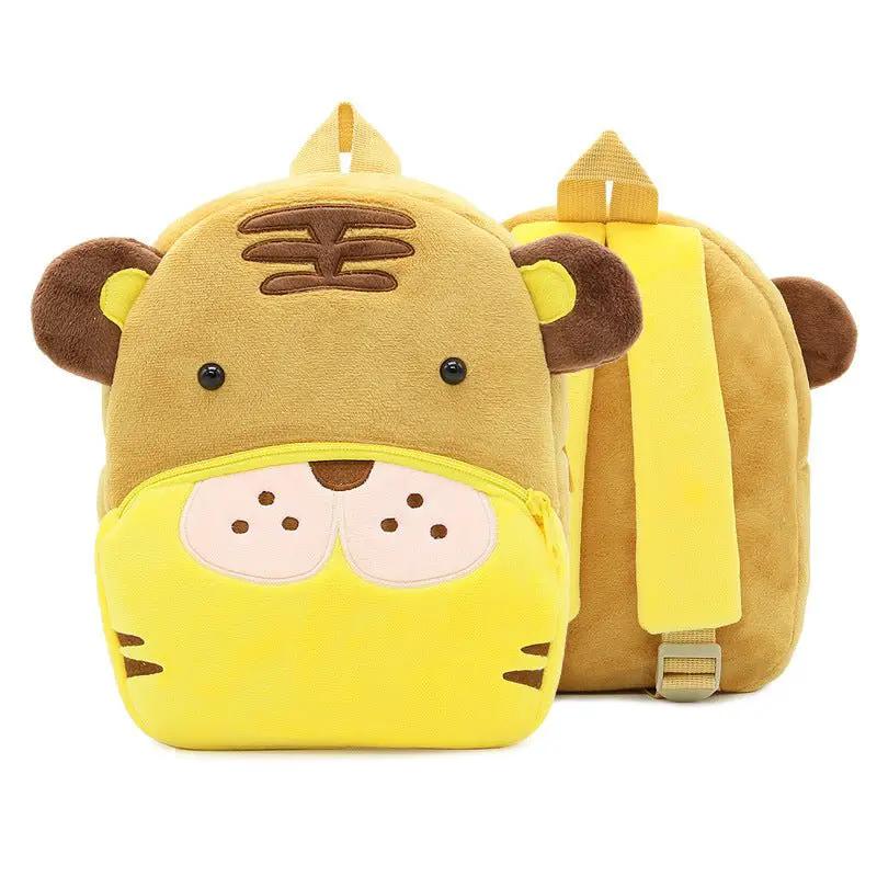 Kindergarten Kids Small School Bag Animal Backpack Cartoon Cute Cloth Bag With Zipper Pocket by null