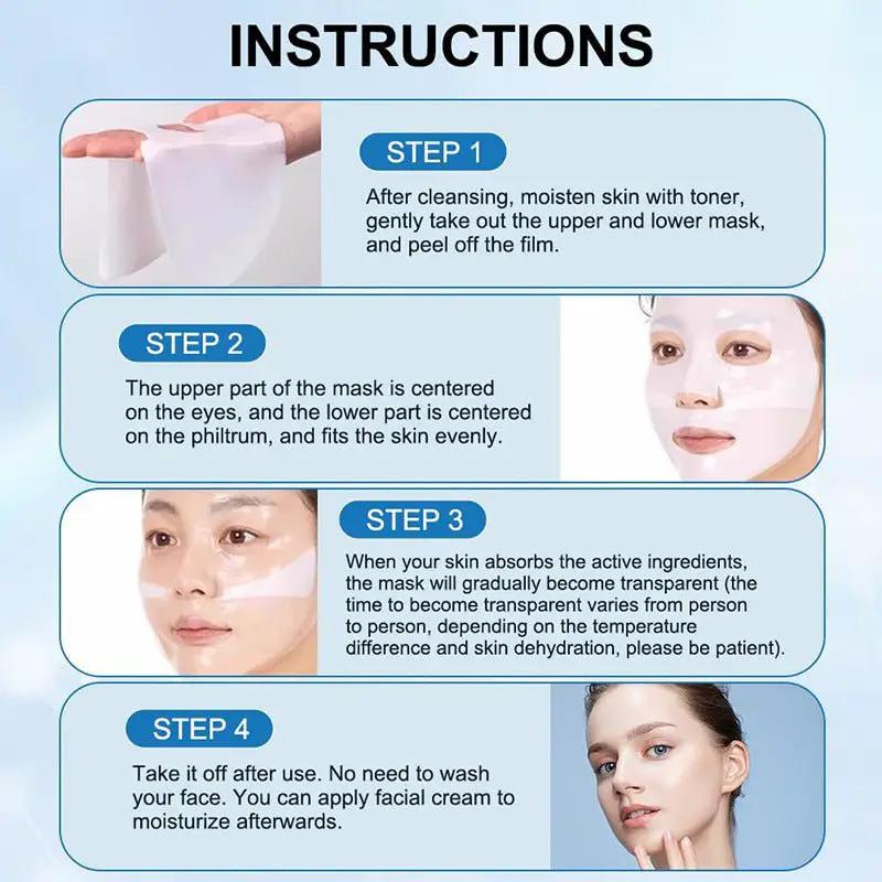 Collagen Face Mask For Shrink Pores Deep Hydration Moisturizing Brightening And Firming Skin Care Moisturizer by null
