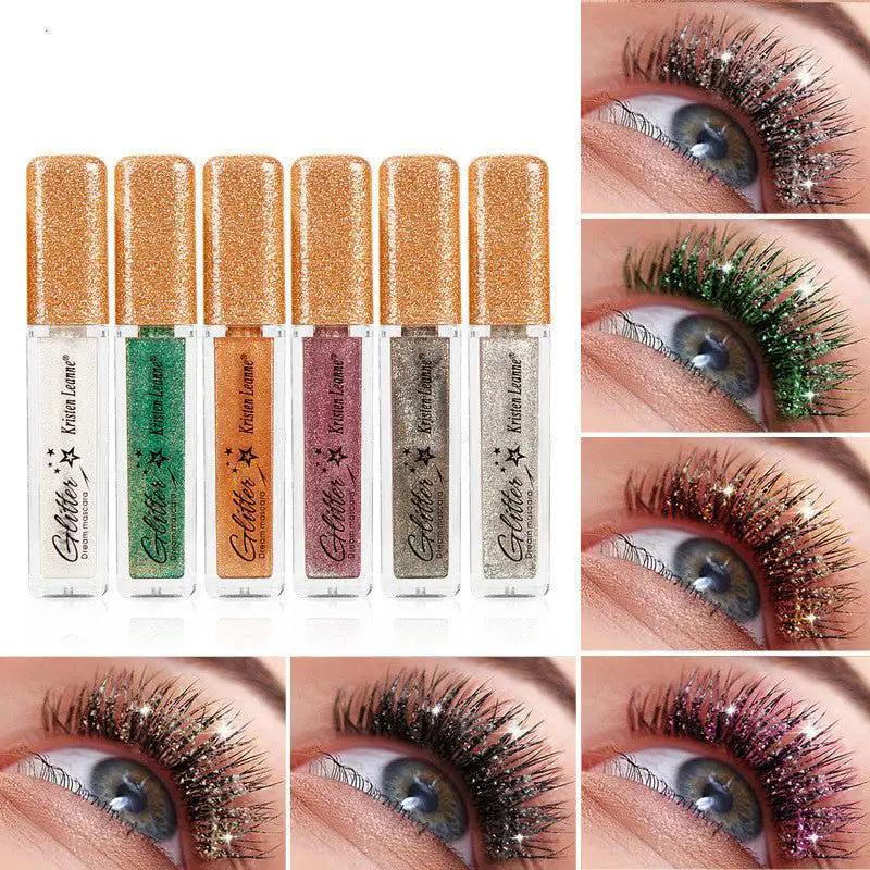Glistening Cracked Gem Tone Diamond Color Mascara With Shiny Sparkle Finish For Bold Eyes by null