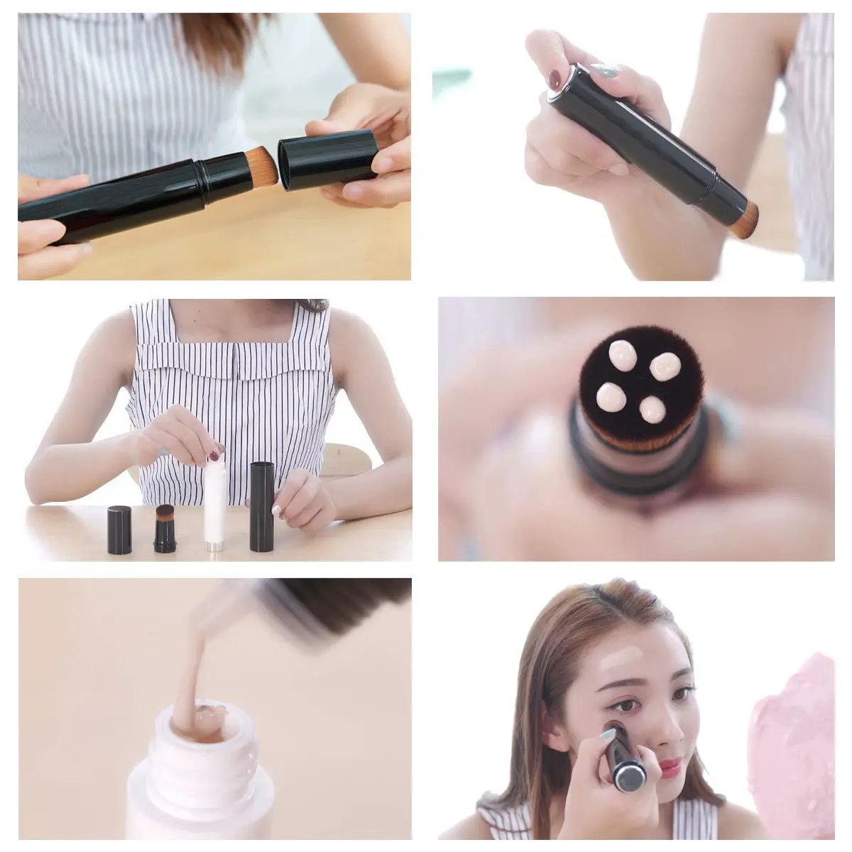 Portable Auto Makeup Brush for On-the-Go Foundation by null