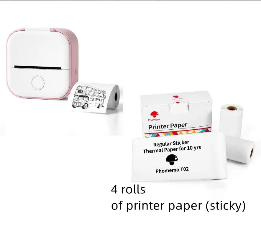 Portable Mini Thermal Label Printer Home Photo Printer Student Wrong Question Printer Bluetooth-compatible Mini Label Printer Price Tag by null