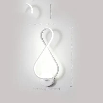 Nordic LED Wall Lamp for Bedroom and Bedside Minimalist Design Modern Energy Efficient Lighting Fixture by null