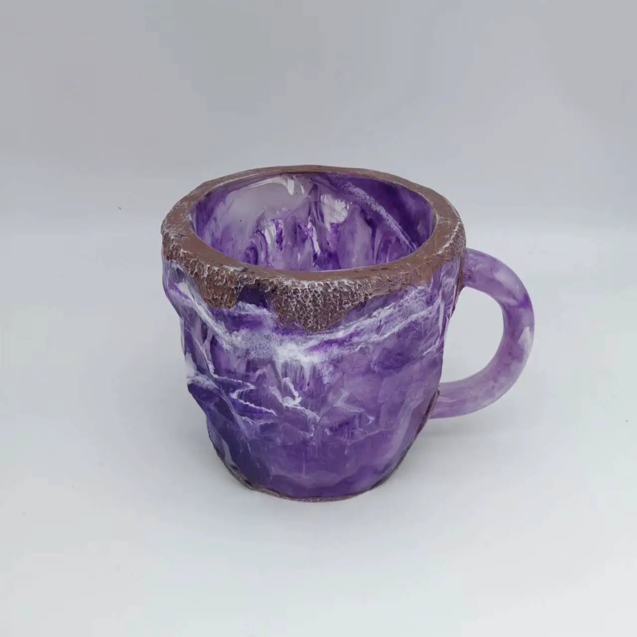 400ml Resin Mineral Crystal Coffee Mugs With Handles Elegant Fake Mineral Crystal Cup For Workplace Home Decor Christmas Gift Kitchen Gadgets by Zeny Home & Beauty