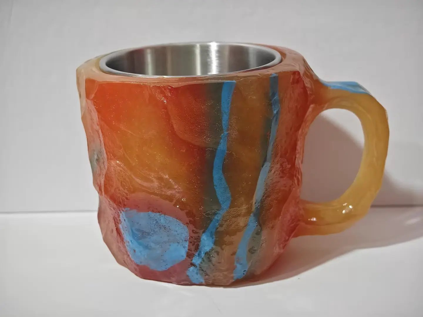 400ml Resin Mineral Crystal Coffee Mugs With Handles Elegant Fake Mineral Crystal Cup For Workplace Home Decor Christmas Gift Kitchen Gadgets by Zeny Home & Beauty