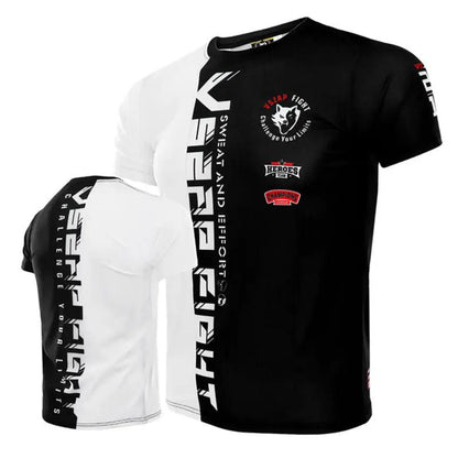 Fighting Boxing Training Clothing Muay Thai Men's T-shirt Summer Breathable And Loose by Zeny Home & Beauty