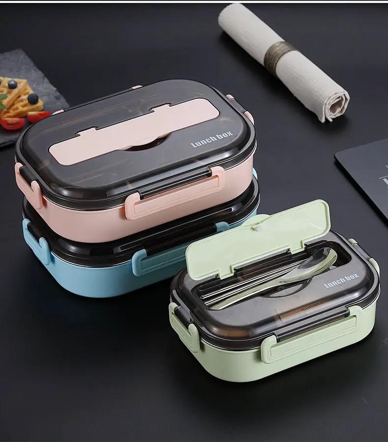Dielectric Insulated Lunch Box With Multi Layer Compartments Portable Leak Proof Silicone Seal And Heat Retention by null