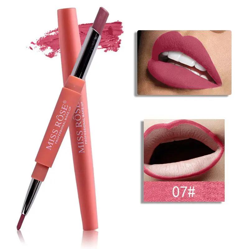 Three In One Lipstick Pen With Lip Liner Dual Ended Tool For Precise Lip Liner And Rich Lip Color by null