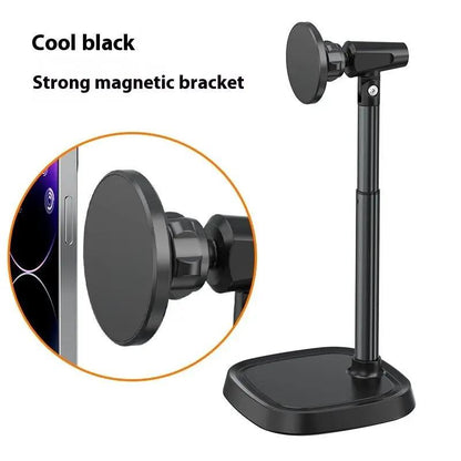 Magnetic Desktop Phone Stand With Retractable Metal Design Adjustable Height For Video Calls And Hands Free Viewing by null
