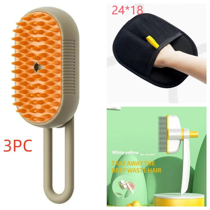 Cat Steam Brush Steamy Dog Brush 3 In 1 Electric Spray Cat Hair Brushes For Massage Pet Grooming Comb Hair Removal Combs Pet Products by null