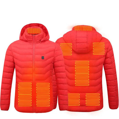 Winter Heated Jacket USB Electric Cotton Coat Zip-up Heater Thermal Clothing Heating Vest For Men by null