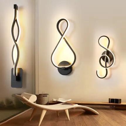 Nordic LED Wall Lamp for Bedroom and Bedside Minimalist Design Modern Energy Efficient Lighting Fixture by null