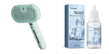 Pet Hair Comb Spray Dematting Brush For Dogs And Cats Water Mist Humidifier Grooming Tool Plastic by null