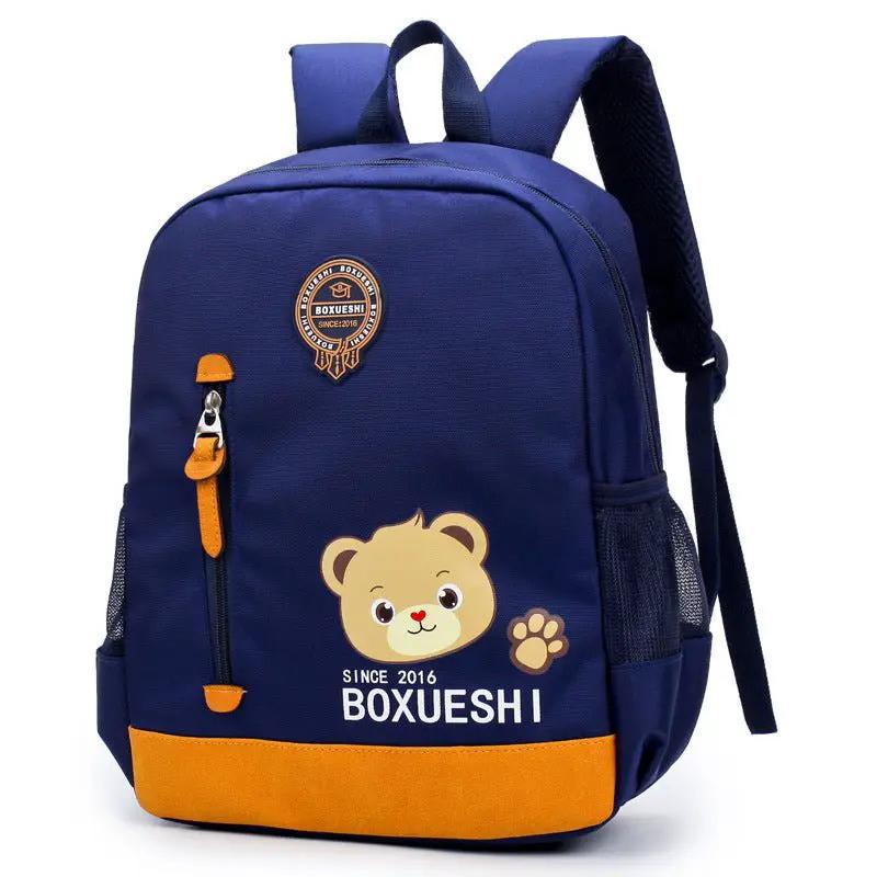 Cartoon Bear School Backpack For Kids Nursery Preschool Travel Bag Cute Portable Daypack For Daily Use by null