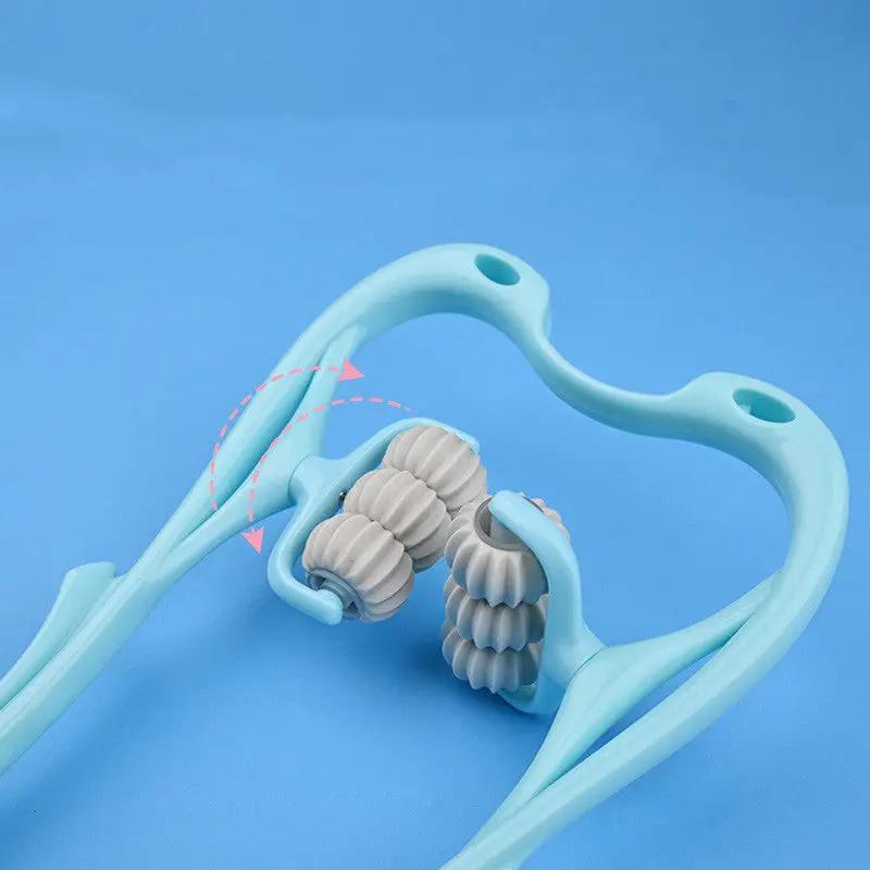 Multifunctional Manual Six-wheel Neck Massager Massage Relieve Roller Massage Tool by null