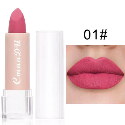 CmaaDu15 Color Matte Lipstick And Waterproof Moisturizing Lip Gloss Set With Seven Color Variants A To G by null
