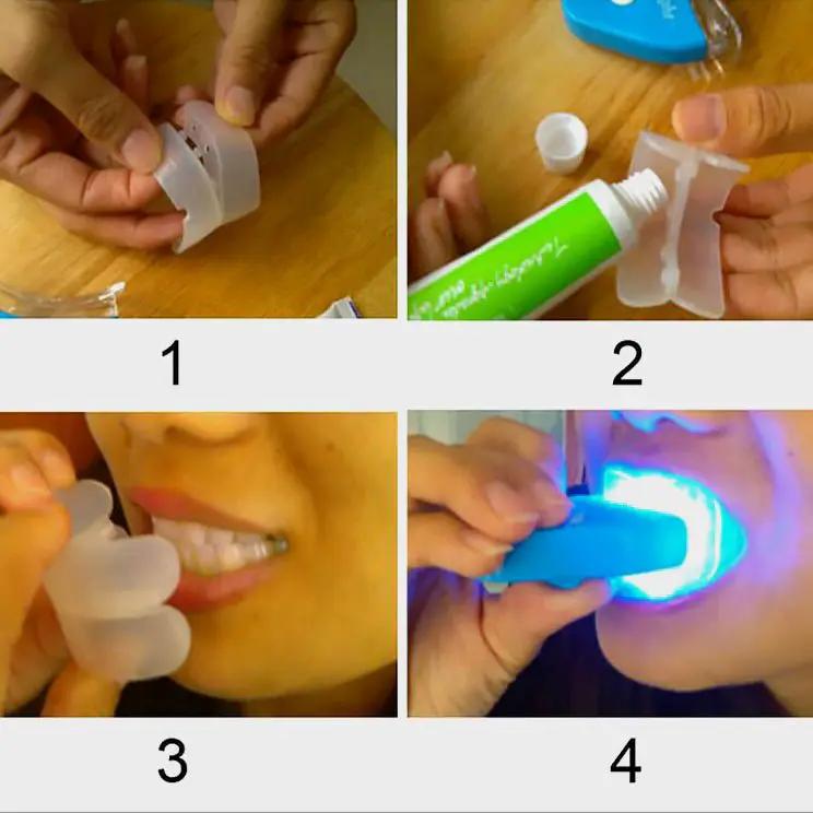 Oral Gel Teeth Whitening Whitener LED Light Dental Bleaching At Home Whitening System by null