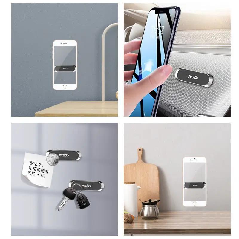 Magnetic Aluminum Alloy Phone Holder Stand For Desk Durable Aluminum Phone Mount With Strong Grip by null