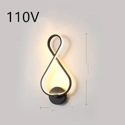 Nordic LED Wall Lamp for Bedroom and Bedside Minimalist Design Modern Energy Efficient Lighting Fixture by null